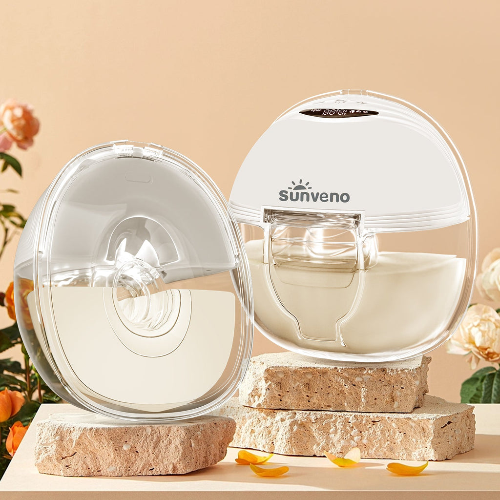 SUNVENO Hands-Free Wearable Electric Breast Pump Set