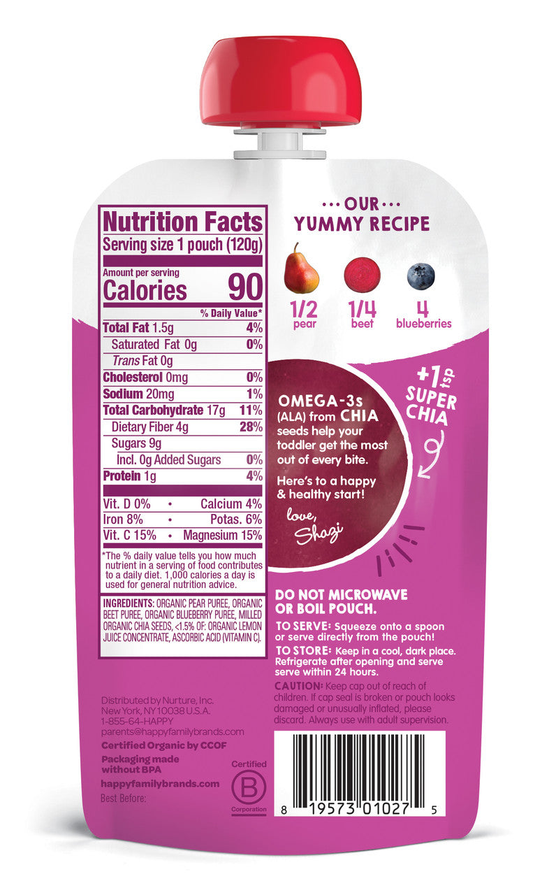 Happy Tots Blu/Pr/Beet S4 (16x4.22OZ )